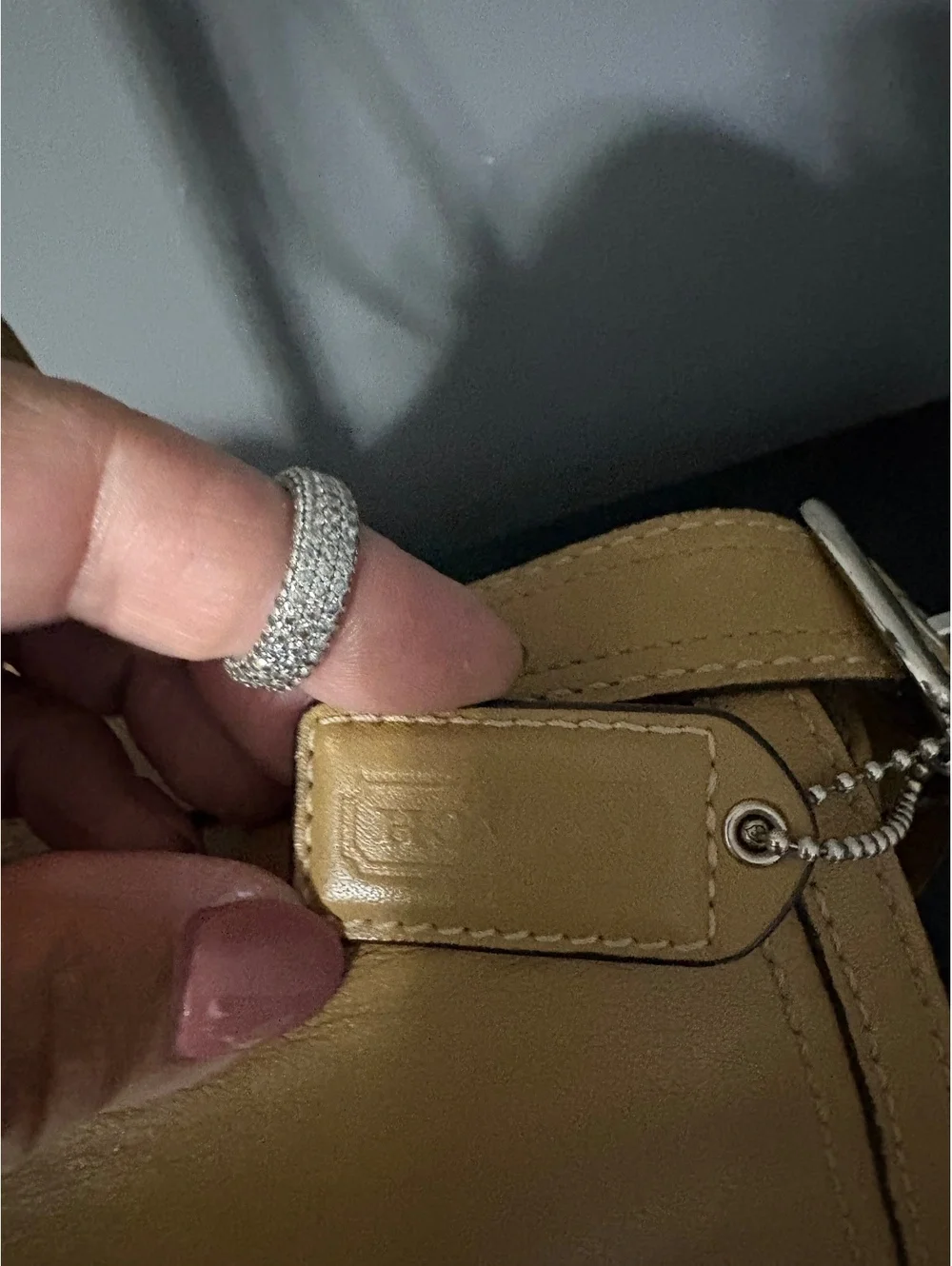 Coach Vintage Tan  Hampton Buckle Shoulder Bag F11196
